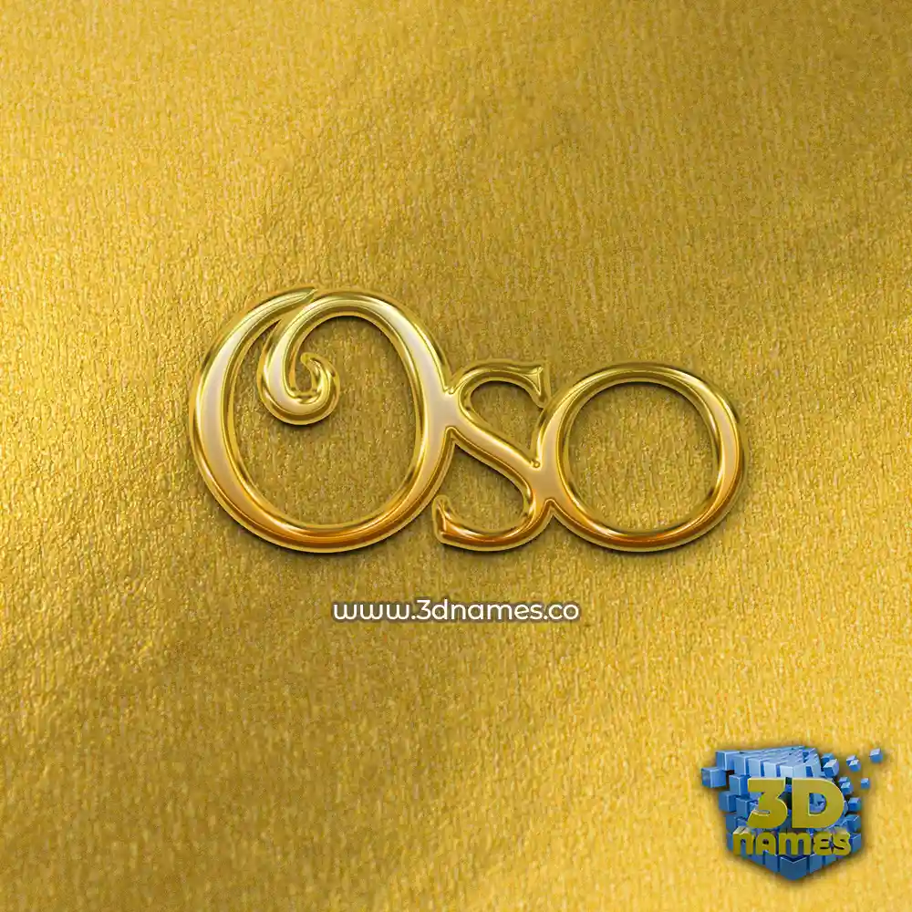 oso in All Gold style - 3D name wallpaper