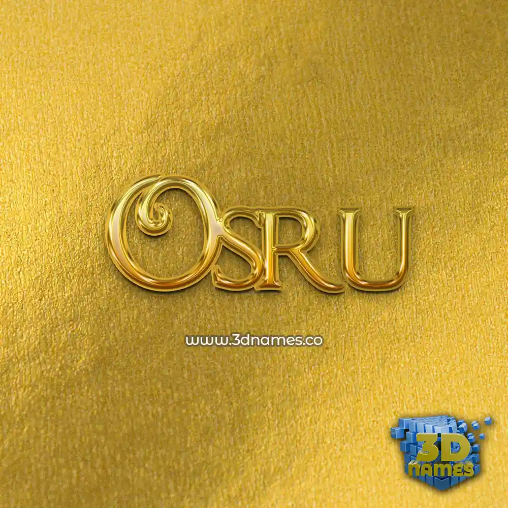 osru in All Gold style - 3D name wallpaper