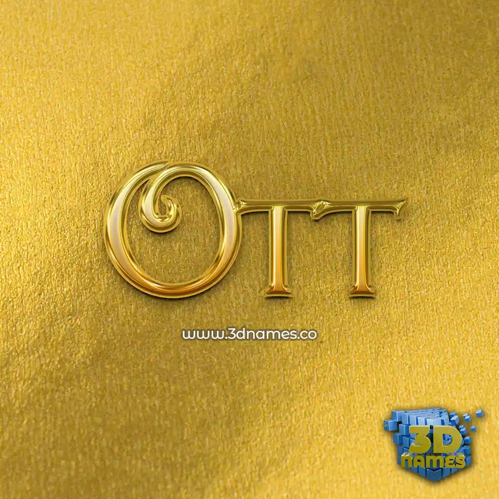 ott in All Gold style - 3D name wallpaper