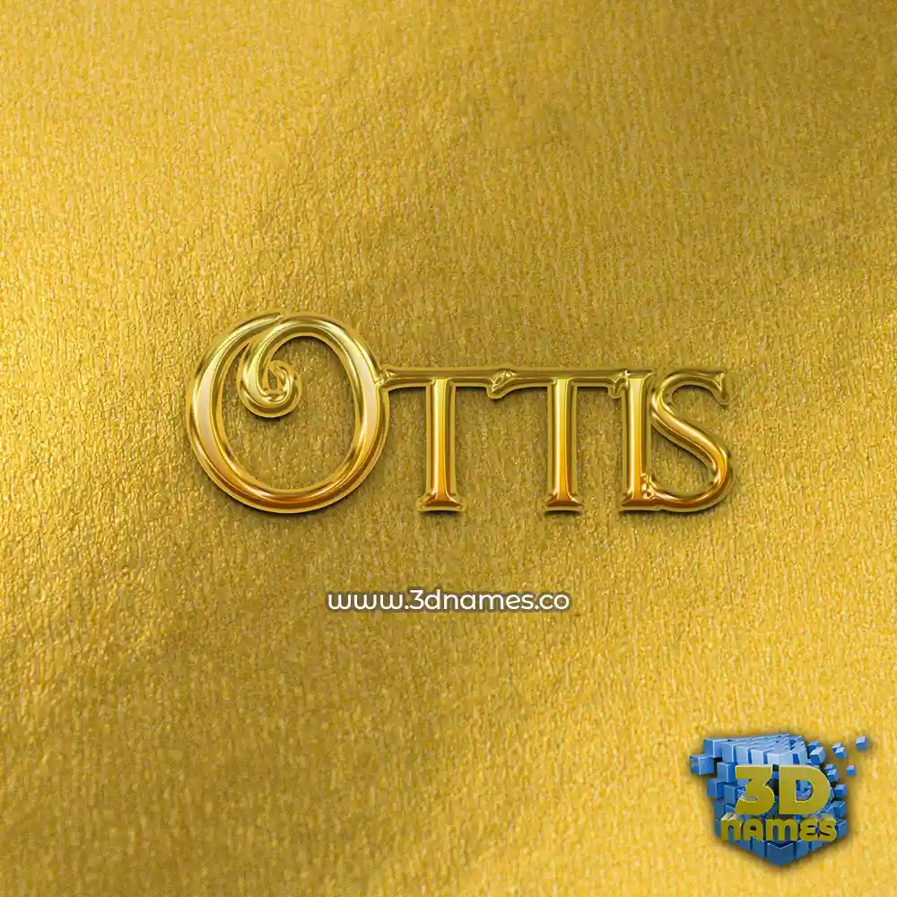 ottis in All Gold style - 3D name wallpaper