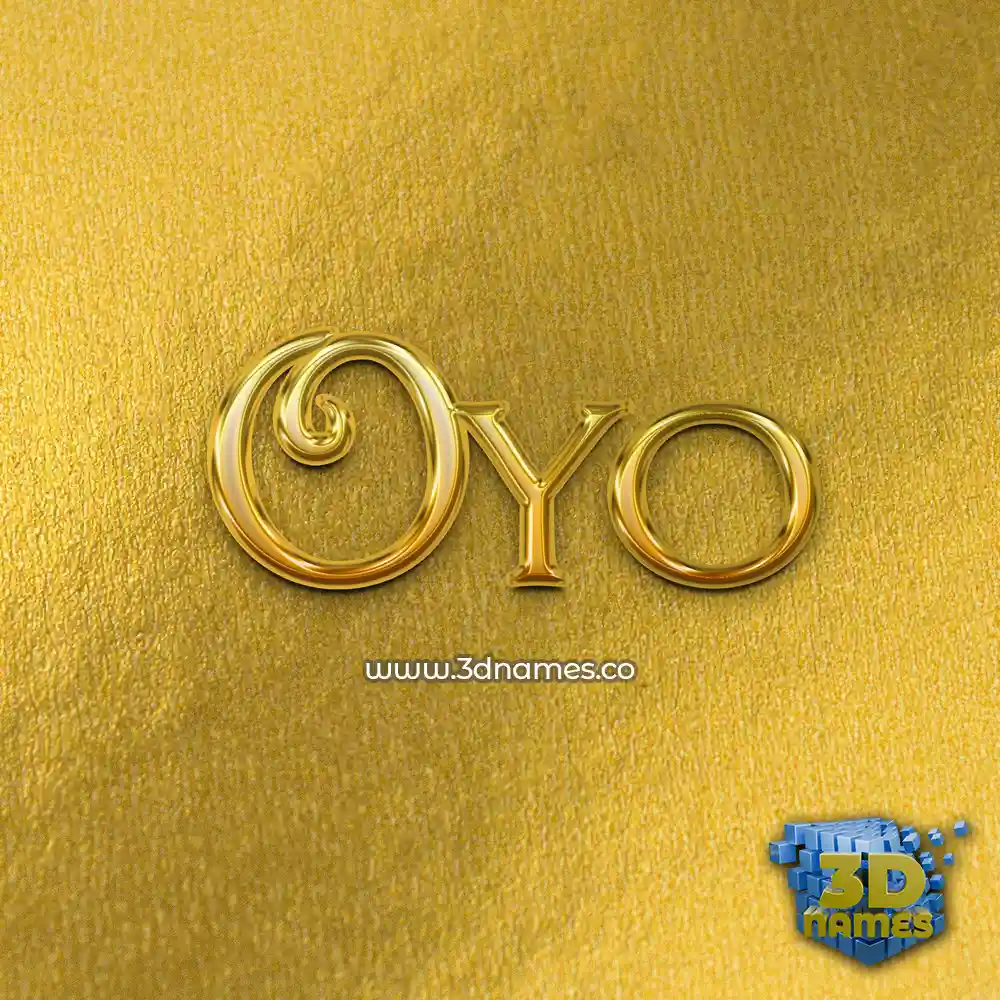 oyo in All Gold style - 3D name wallpaper