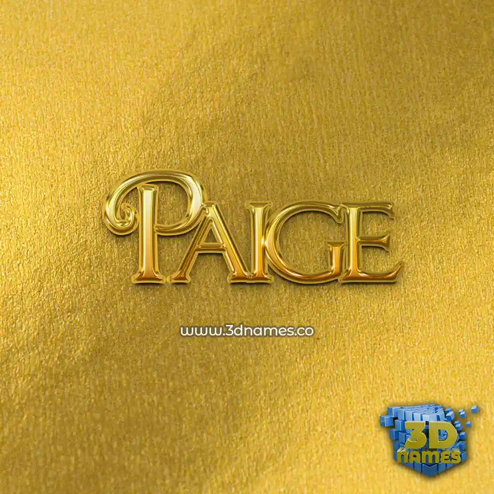paige in All Gold style - 3D name wallpaper