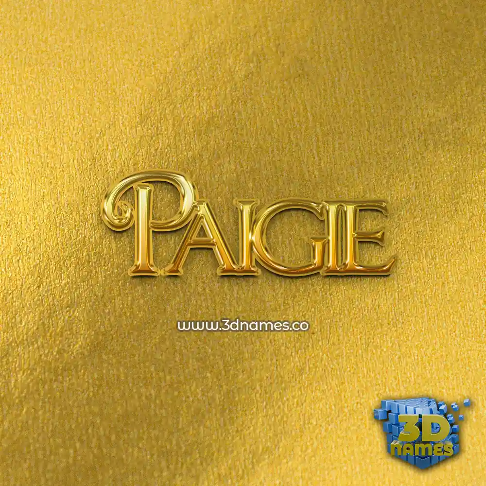 paigie in All Gold style - 3D name wallpaper
