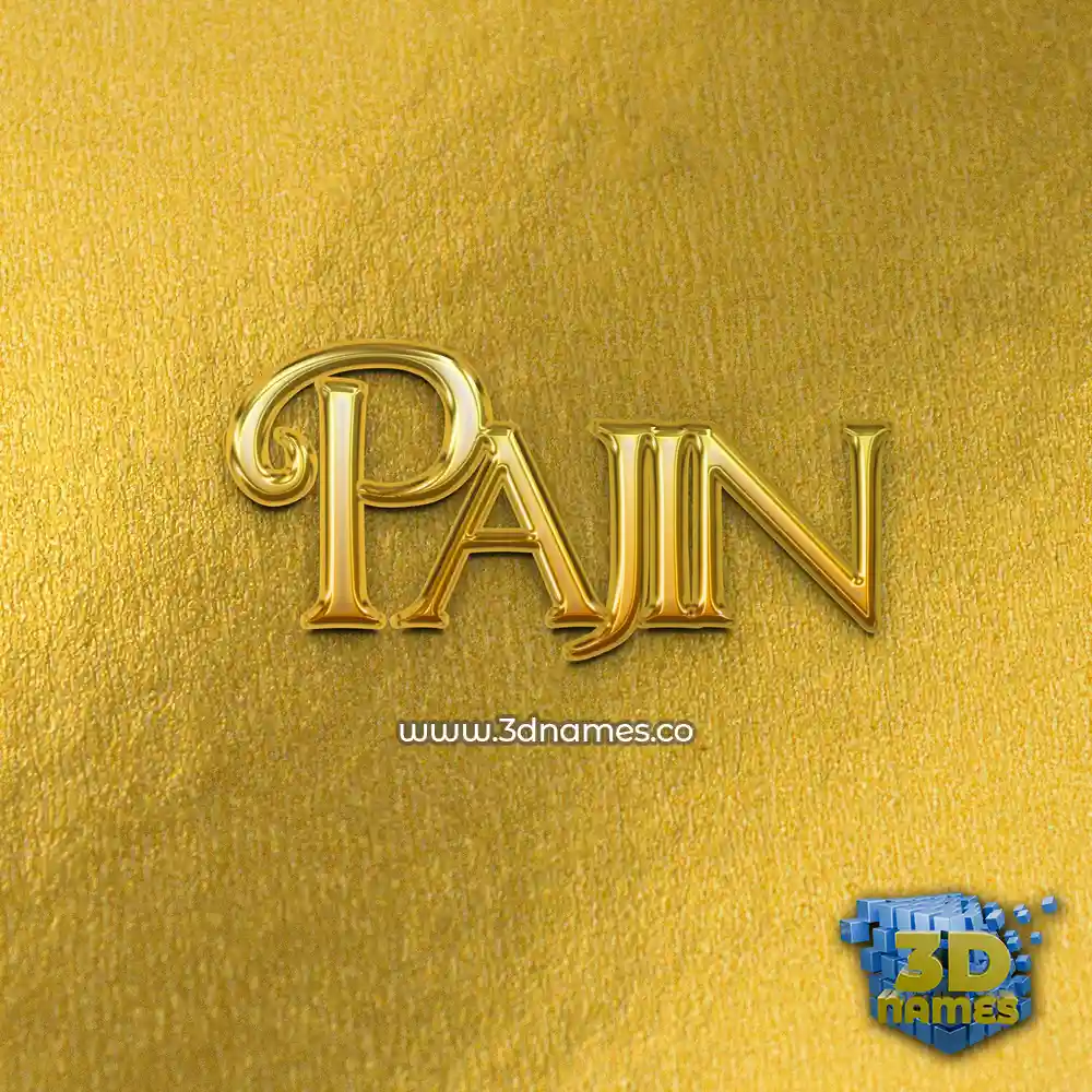 pajin in All Gold style - 3D name wallpaper