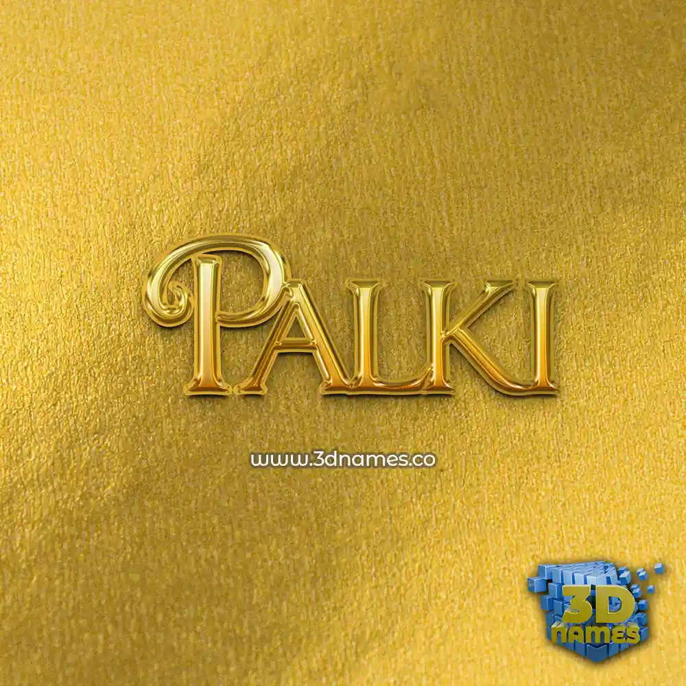 palki in All Gold style - 3D name wallpaper