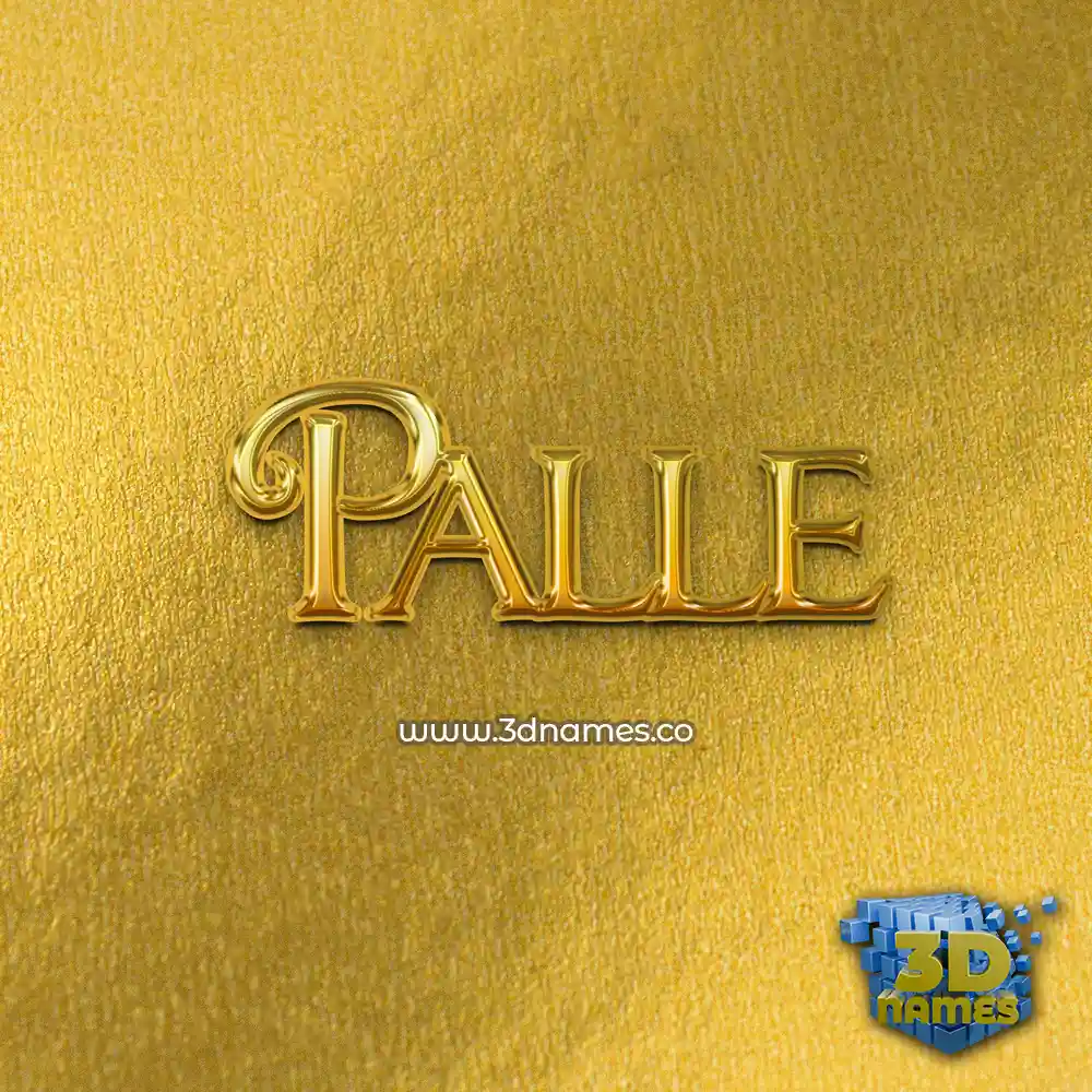 palle in All Gold style - 3D name wallpaper