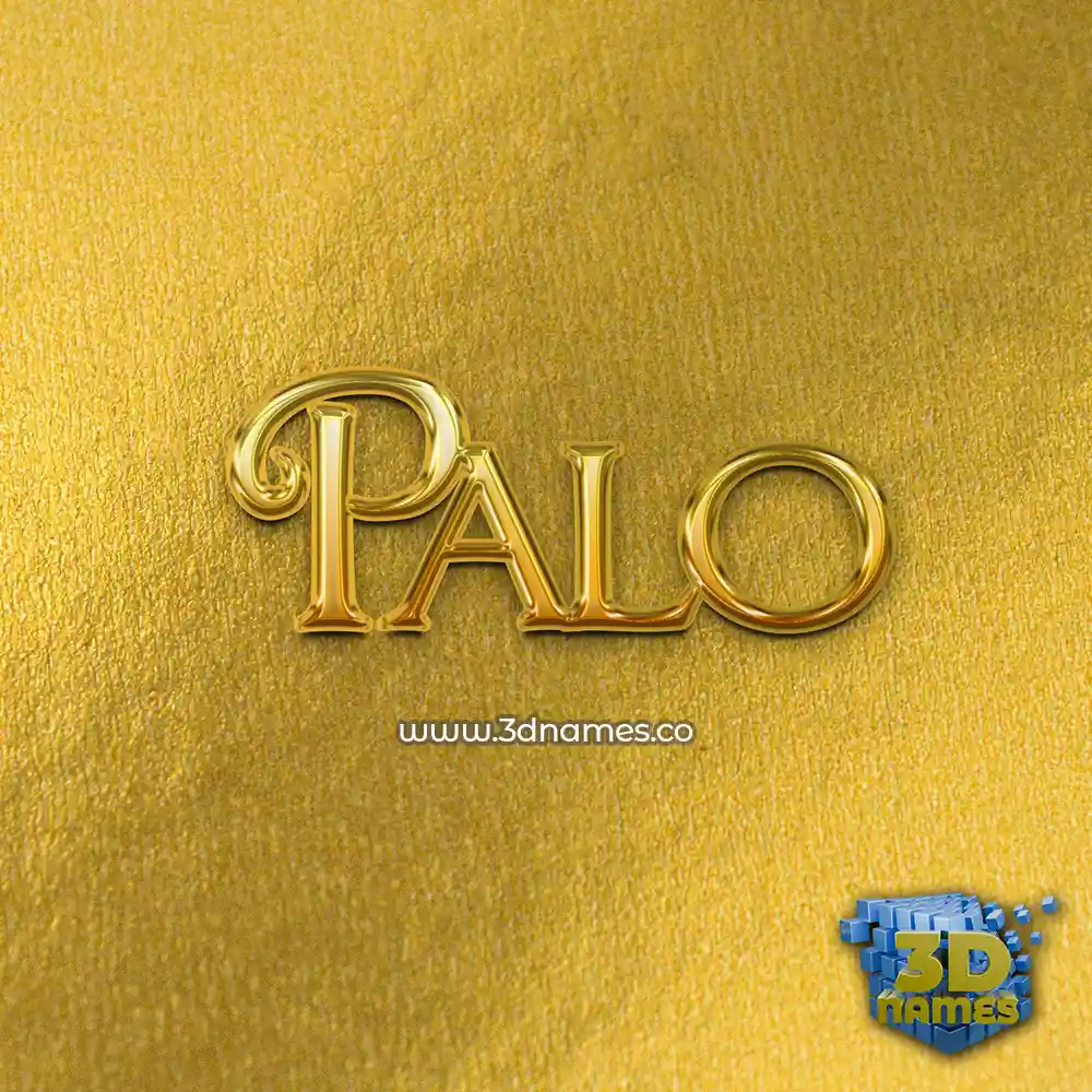 palo in All Gold style - 3D name wallpaper