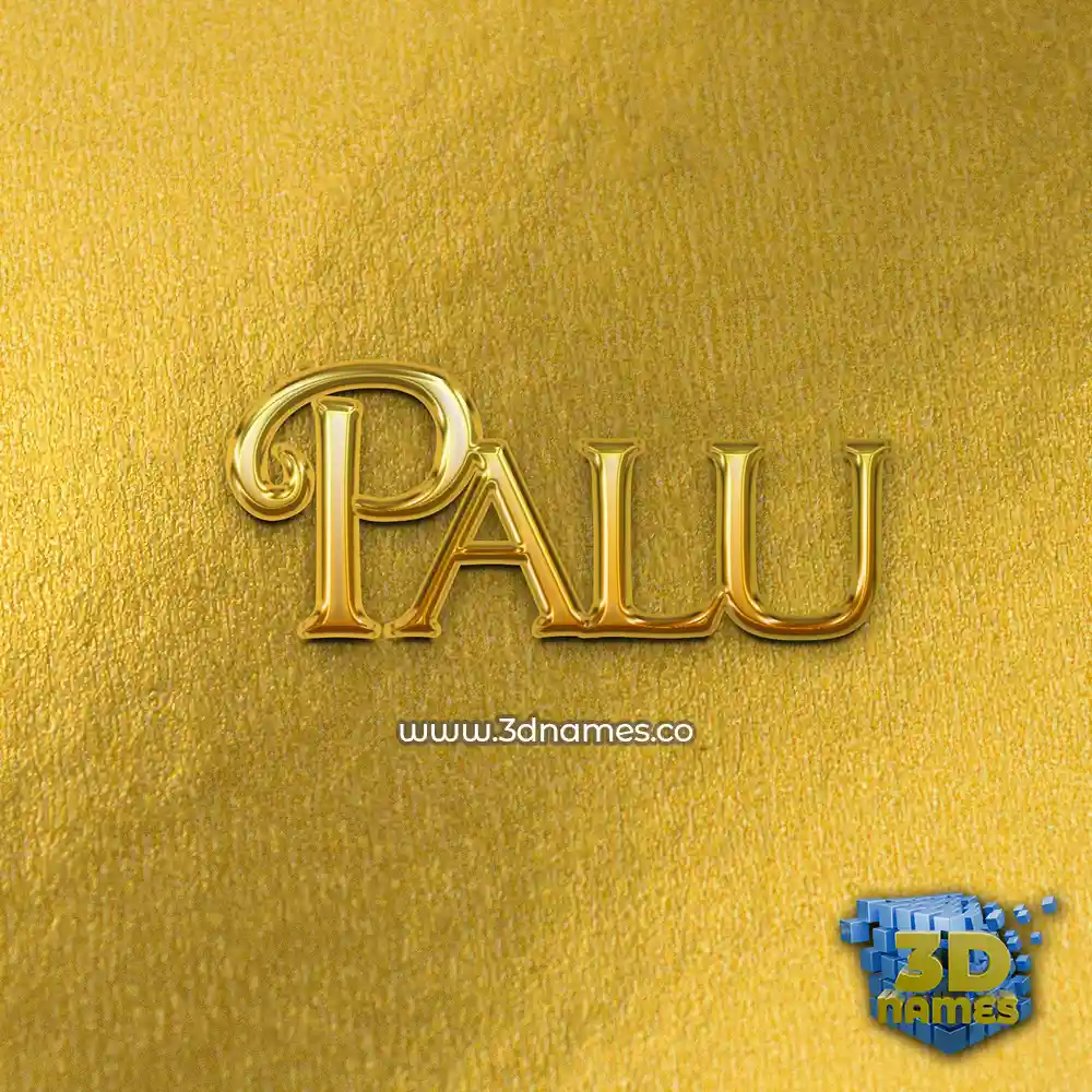 palu in All Gold style - 3D name wallpaper