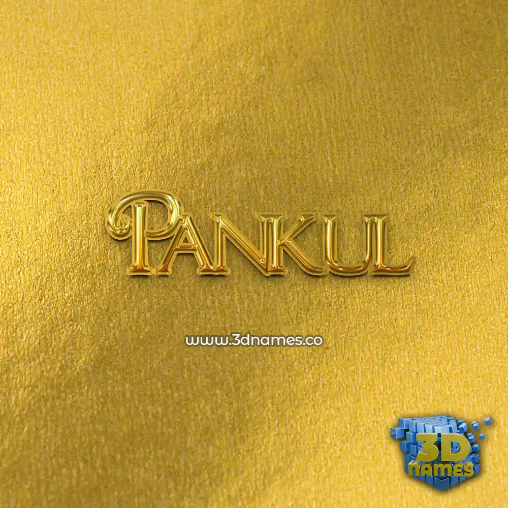 pankul in All Gold style - 3D name wallpaper
