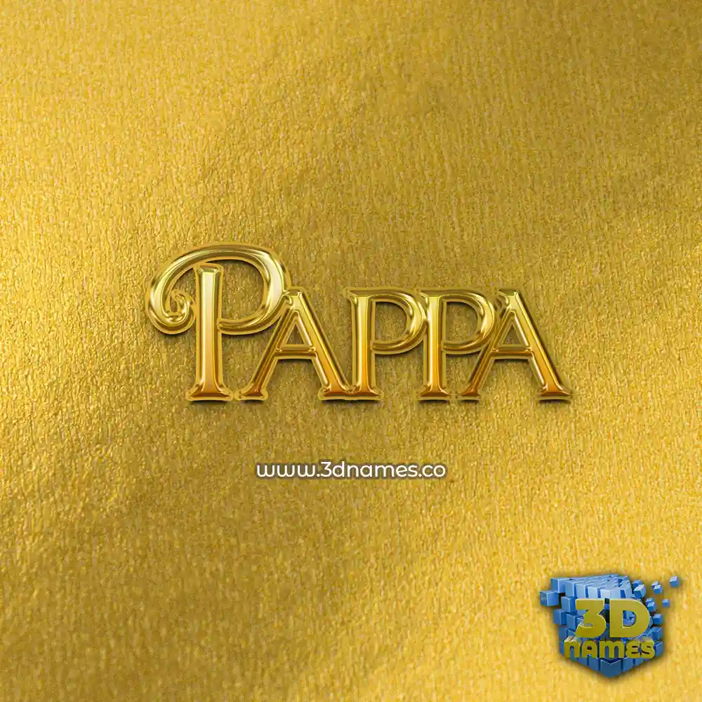 pappa in All Gold style - 3D name wallpaper
