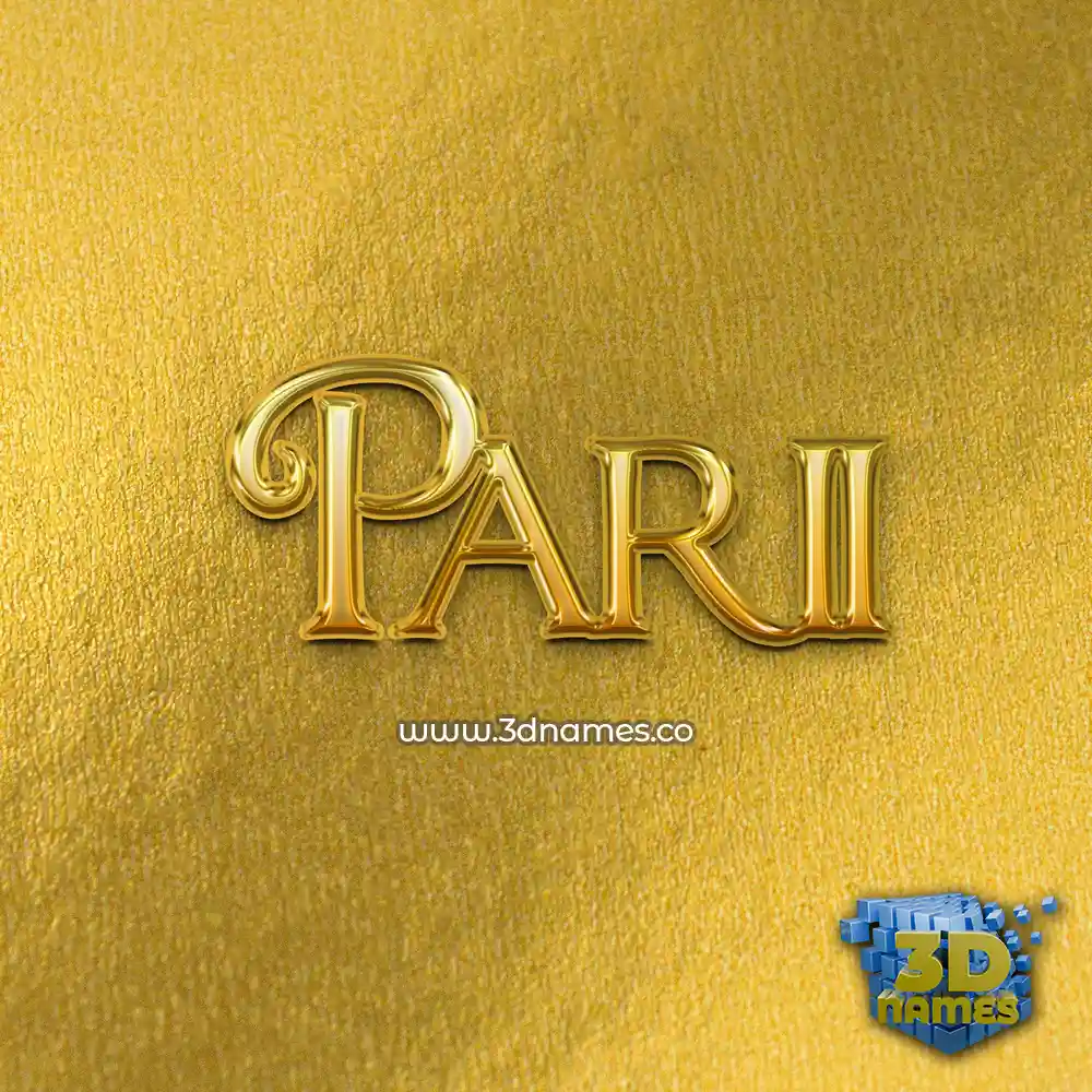 parii in All Gold style - 3D name wallpaper