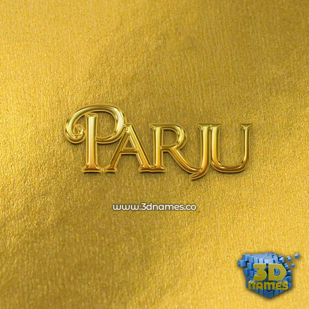 parju in All Gold style - 3D name wallpaper