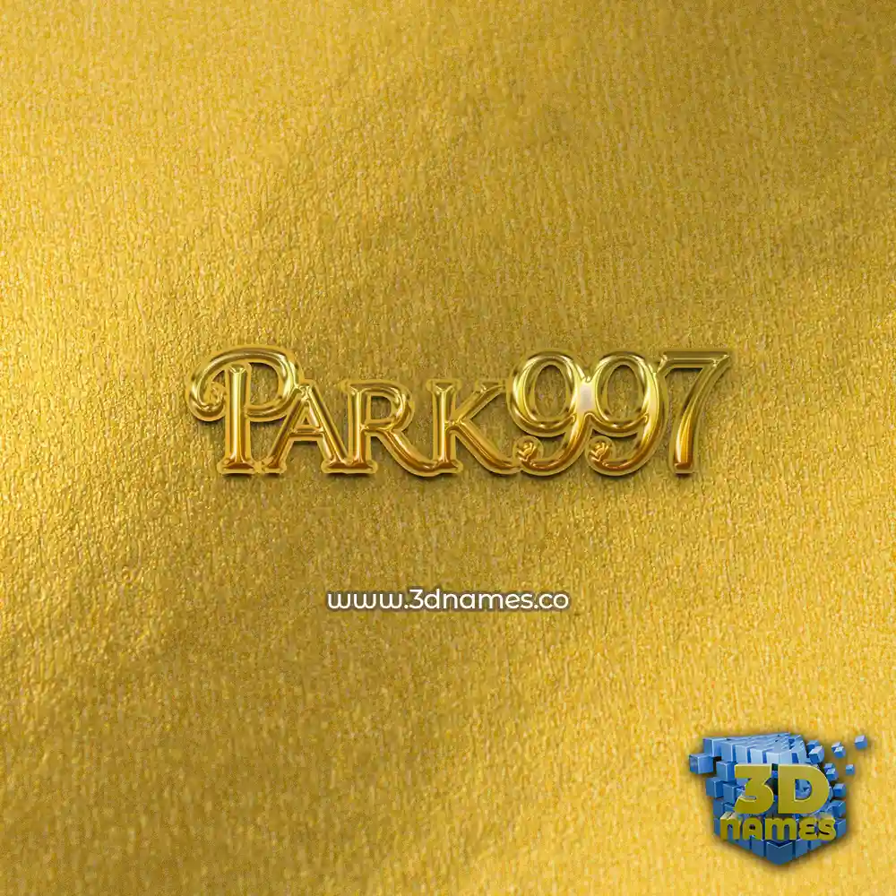 park997 in All Gold style - 3D name wallpaper