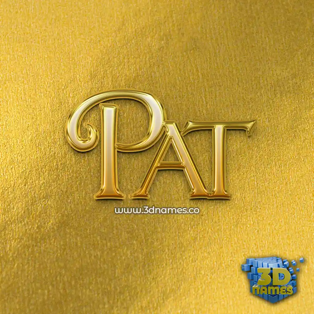 pat in All Gold style - 3D name wallpaper