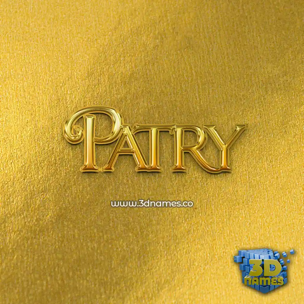 patry in All Gold style - 3D name wallpaper