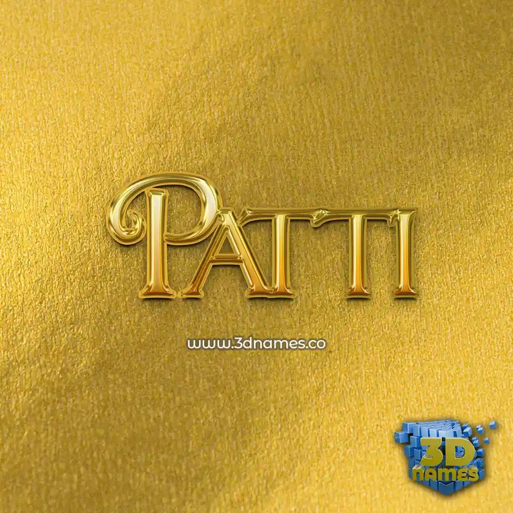 patti in All Gold style - 3D name wallpaper