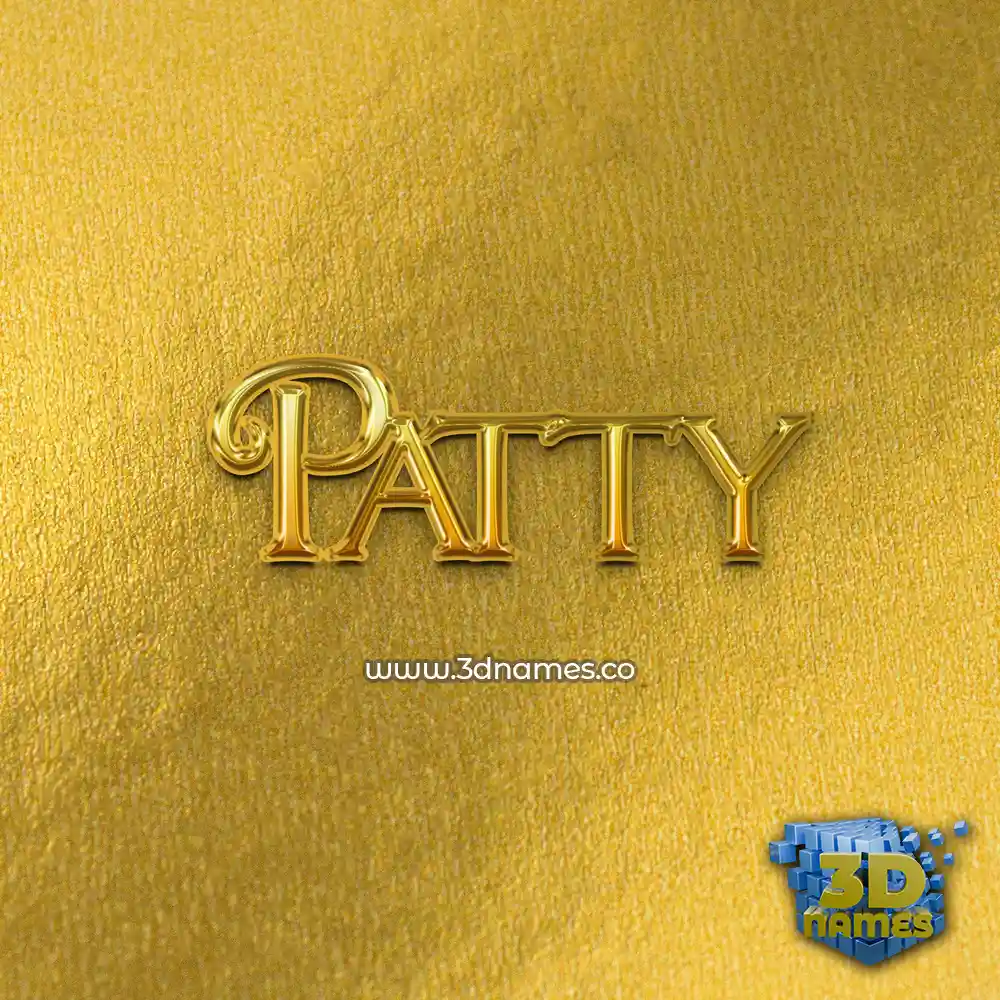 patty in All Gold style - 3D name wallpaper