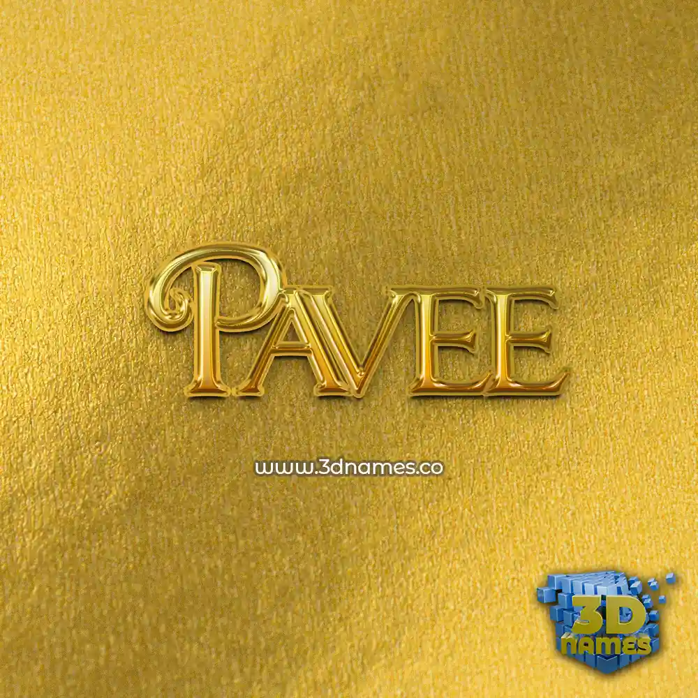 pavee in All Gold style - 3D name wallpaper