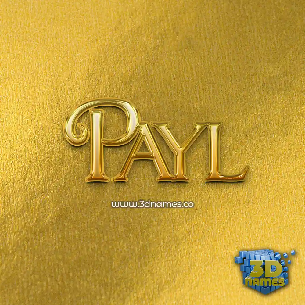 payl in All Gold style - 3D name wallpaper