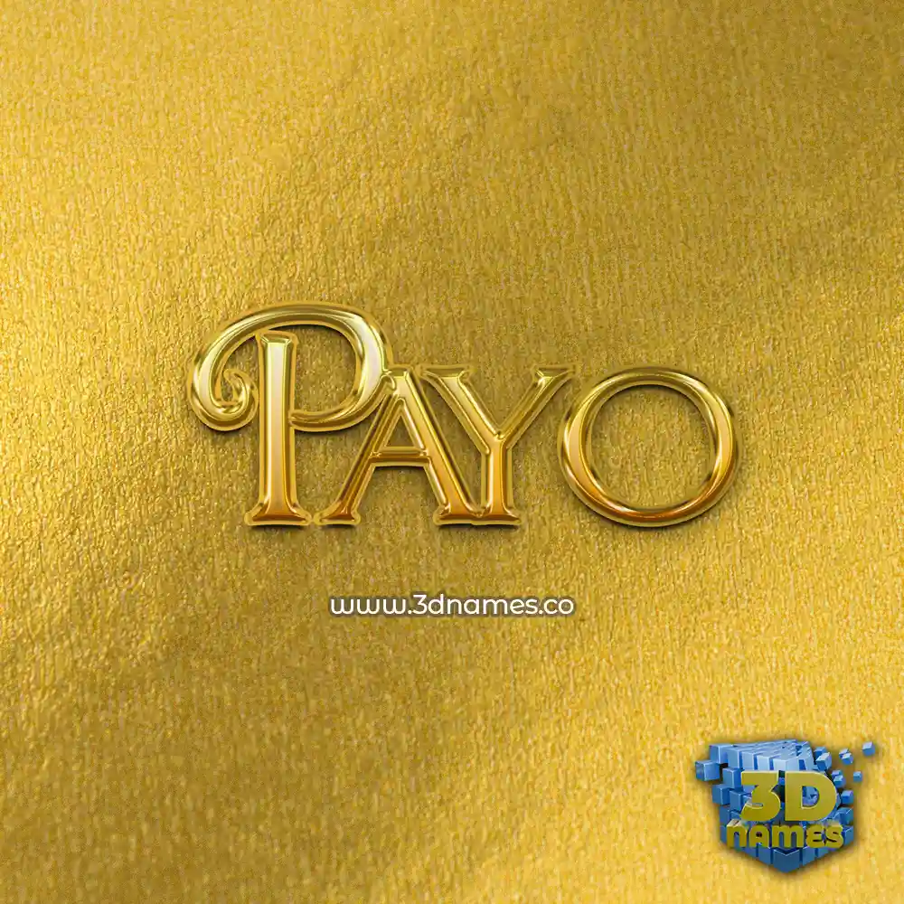 payo in All Gold style - 3D name wallpaper