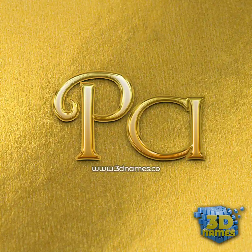 pci in All Gold style - 3D name wallpaper