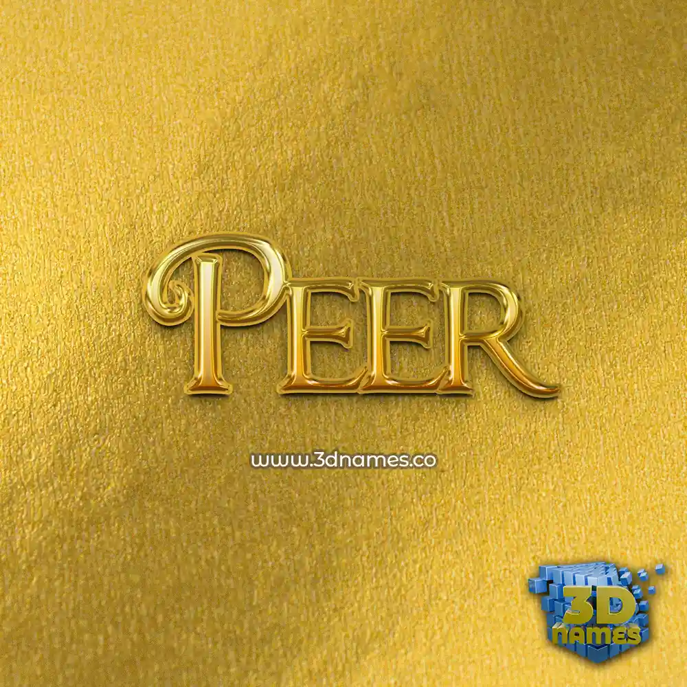 peer in All Gold style - 3D name wallpaper