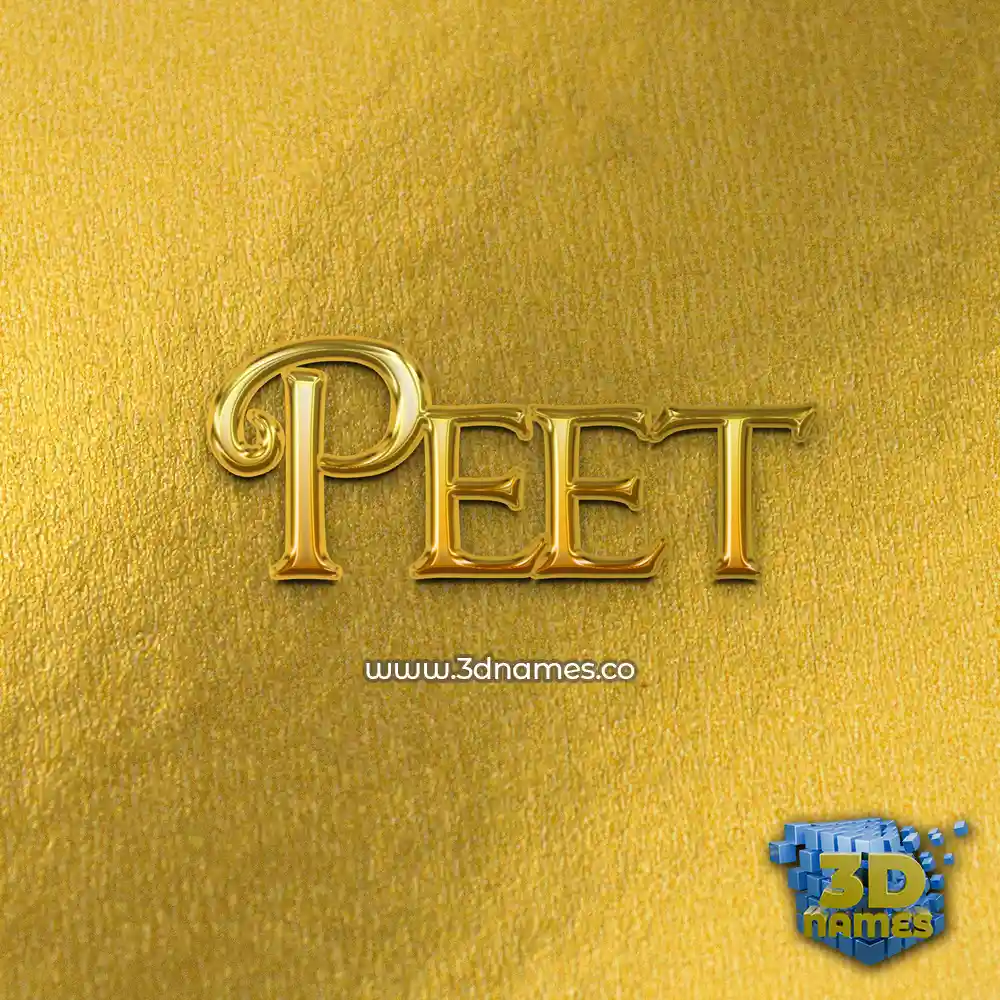 peet in All Gold style - 3D name wallpaper