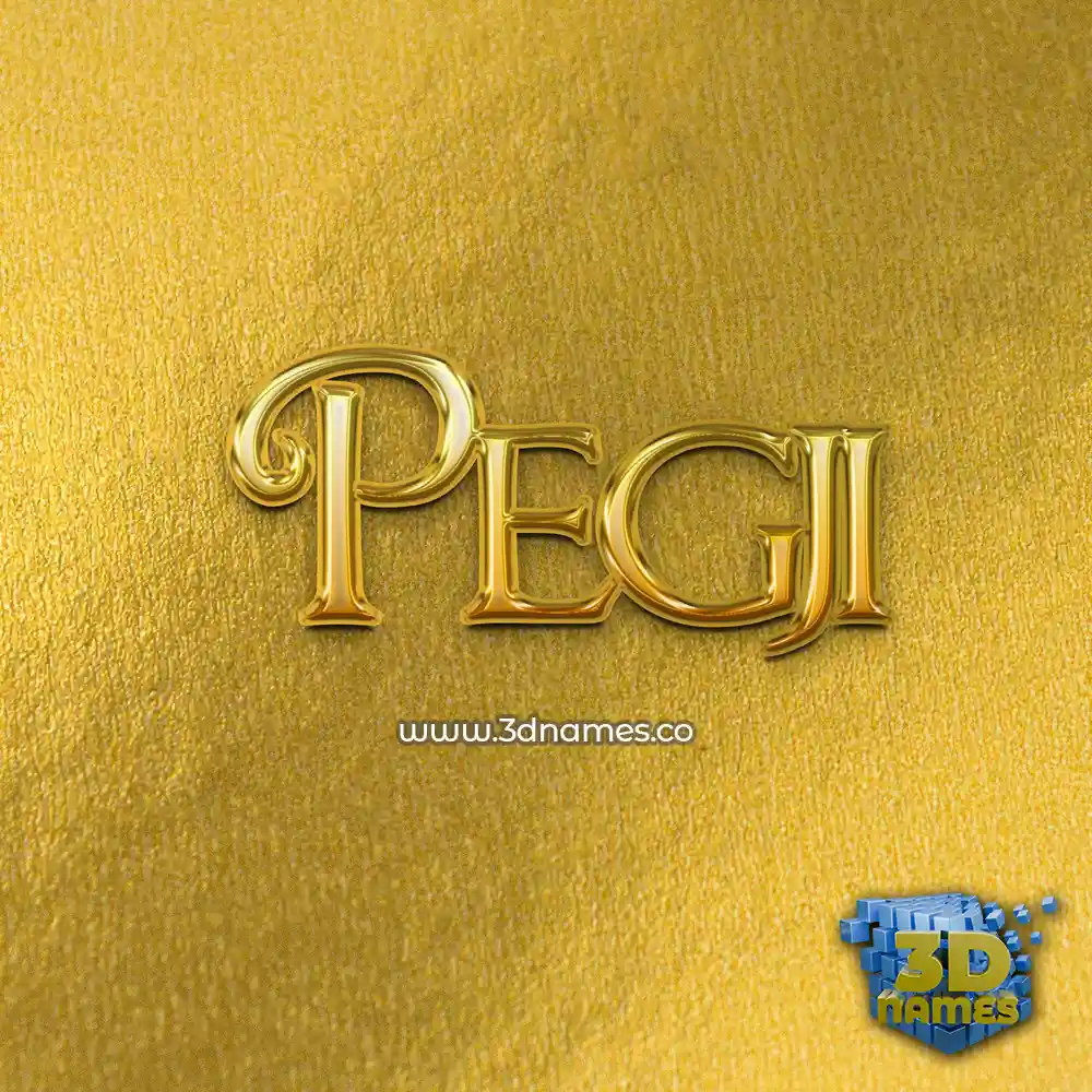 pegji in All Gold style - 3D name wallpaper