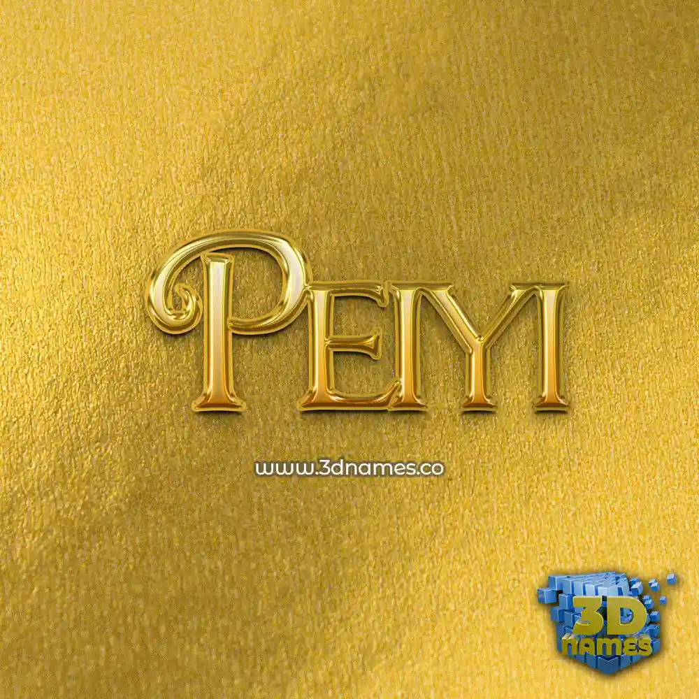 peiyi in All Gold style - 3D name wallpaper