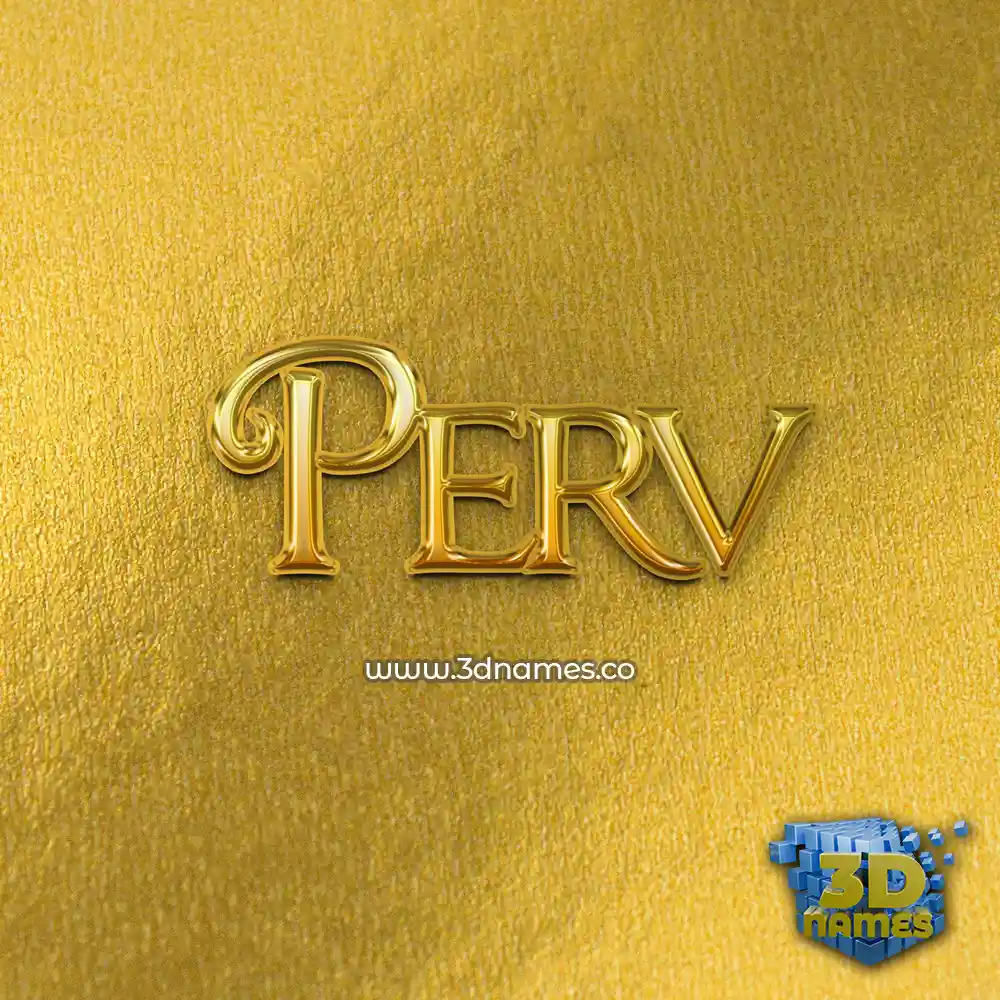 perv in All Gold style - 3D name wallpaper