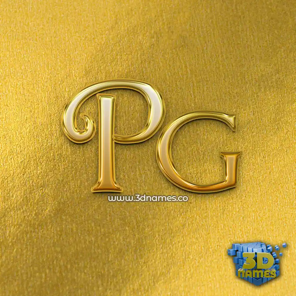 pg in All Gold style - 3D name wallpaper