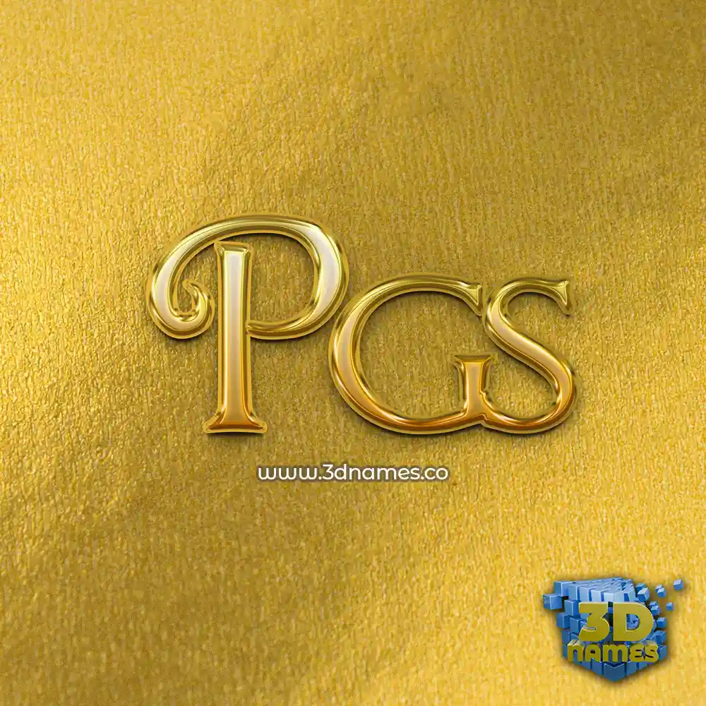 pgs in All Gold style - 3D name wallpaper