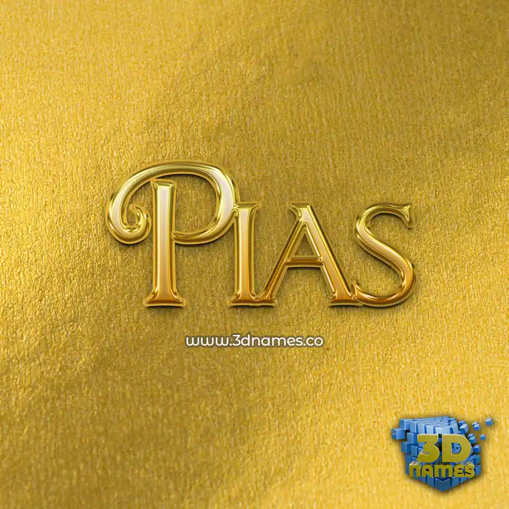 pias in All Gold style - 3D name wallpaper
