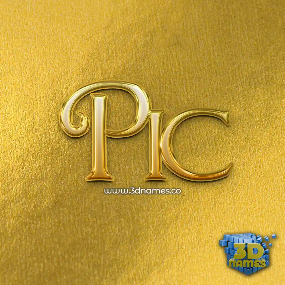 pic in All Gold style - 3D name wallpaper