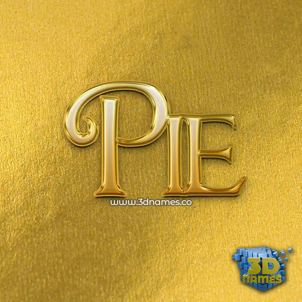 pie in All Gold style - 3D name wallpaper