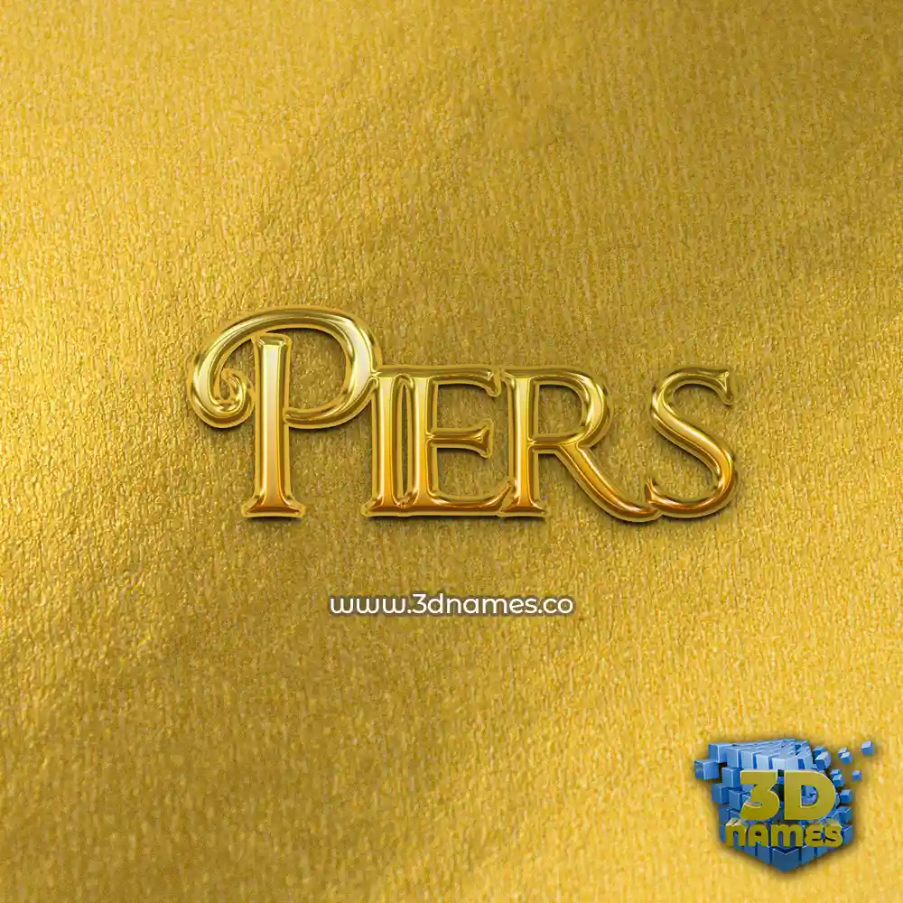 piers in All Gold style - 3D name wallpaper