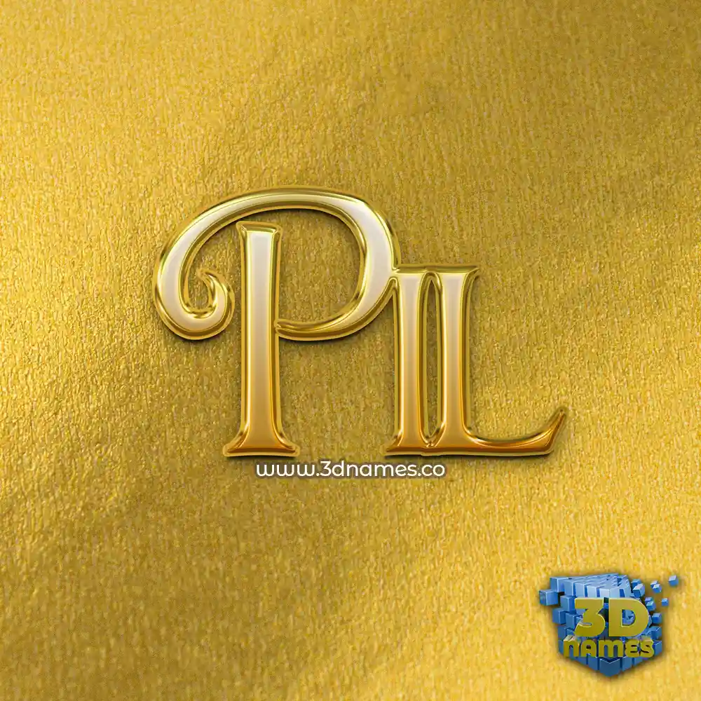 pil in All Gold style - 3D name wallpaper