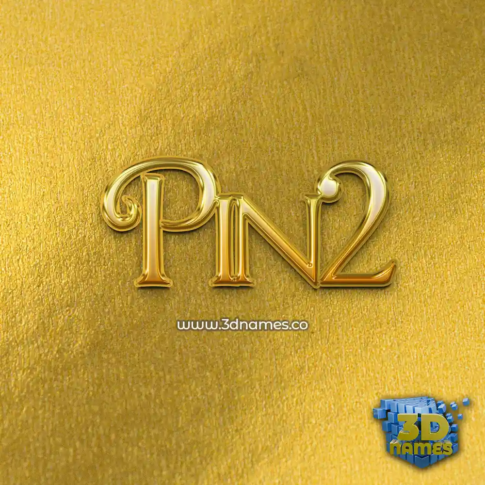 pin2 in All Gold style - 3D name wallpaper
