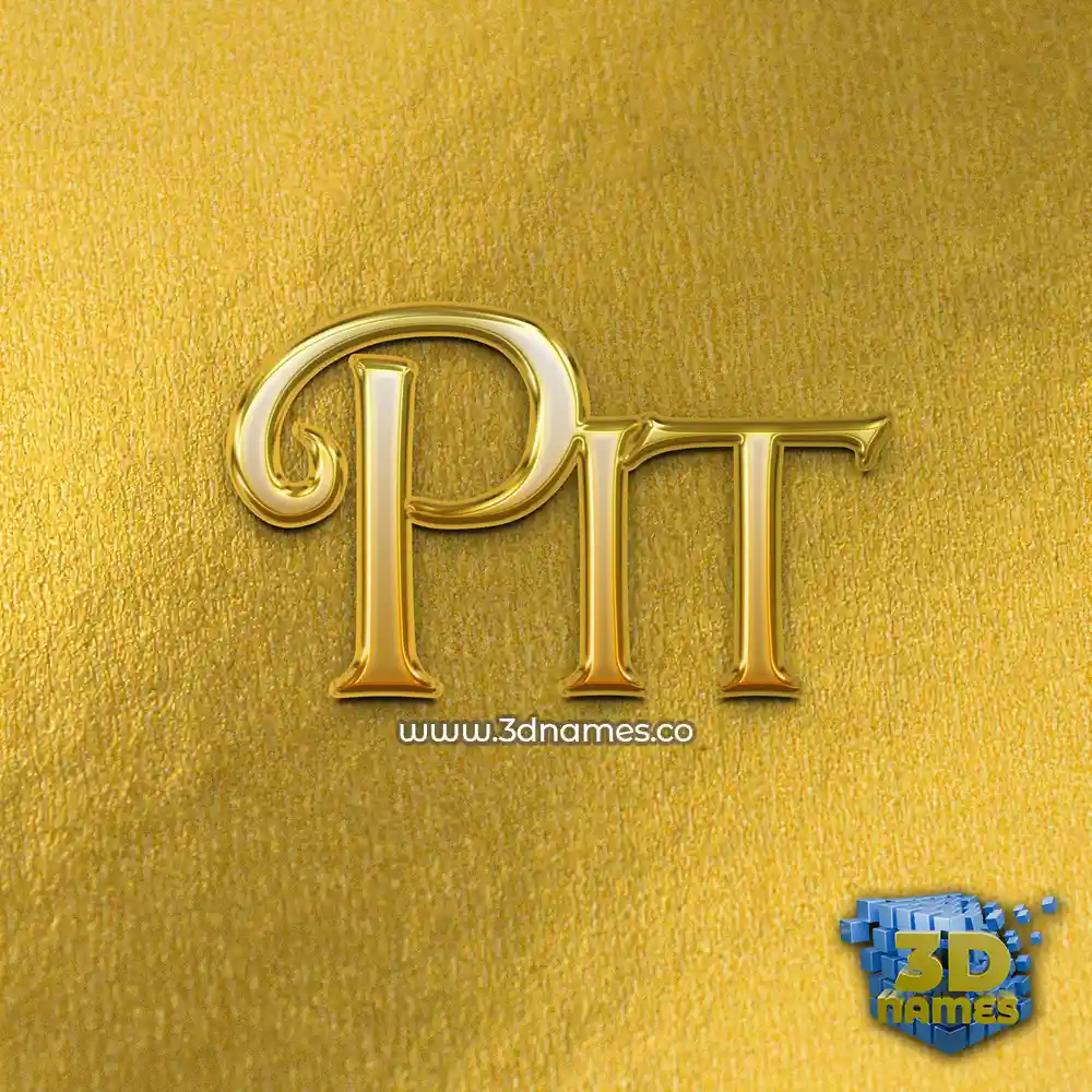 pit in All Gold style - 3D name wallpaper