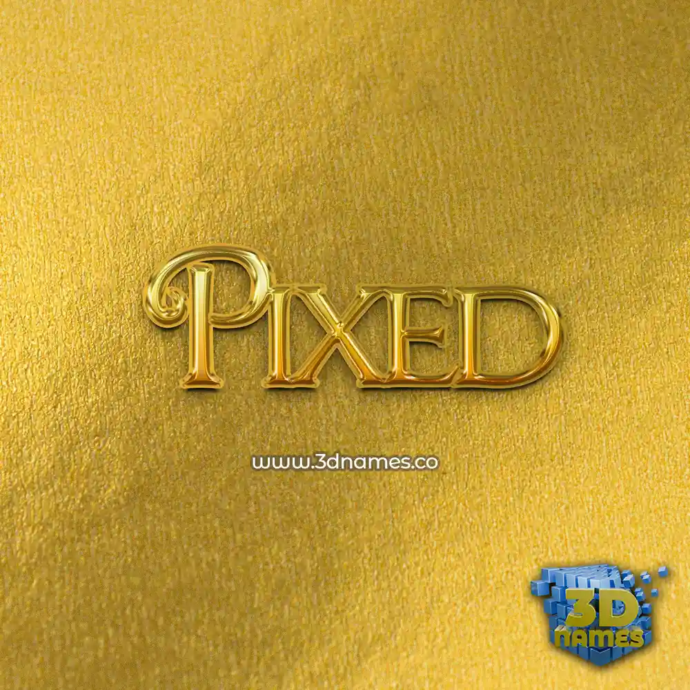 pixed in All Gold style - 3D name wallpaper