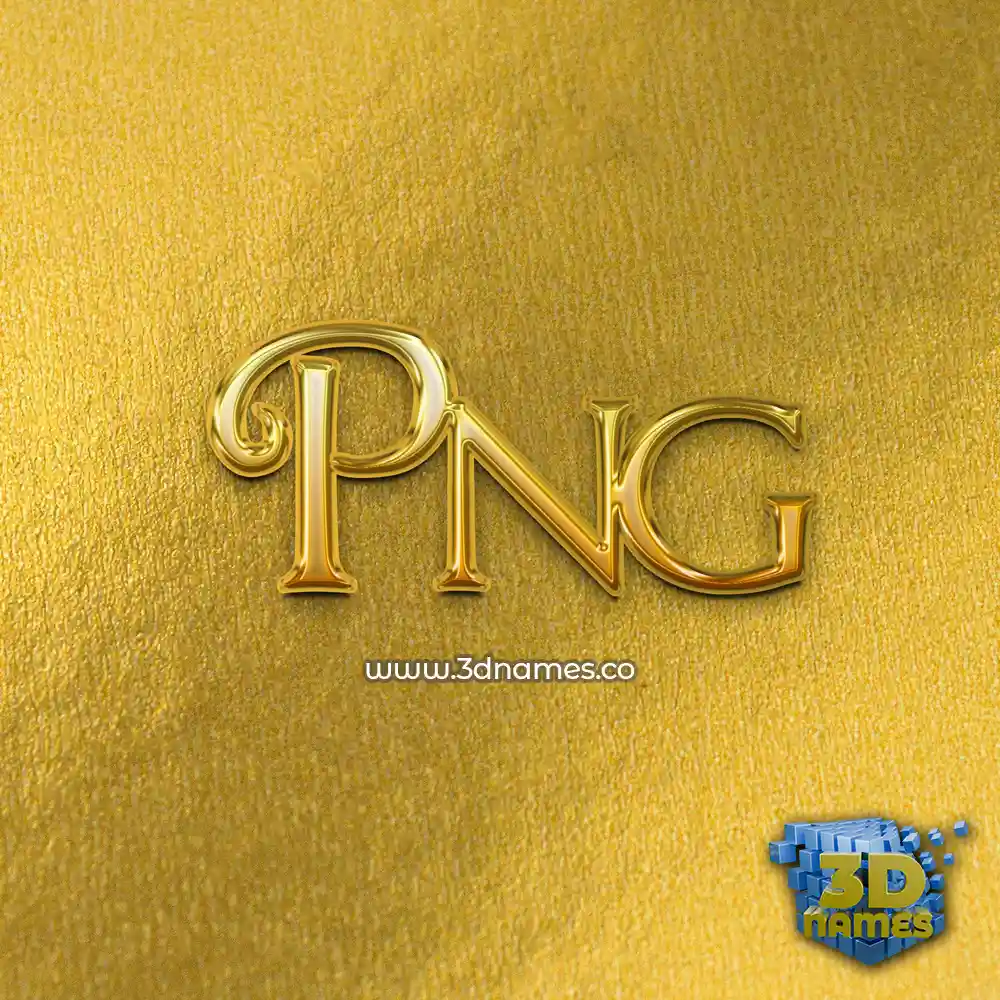 png in All Gold style - 3D name wallpaper