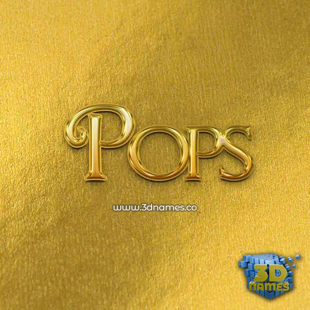 pops in All Gold style - 3D name wallpaper