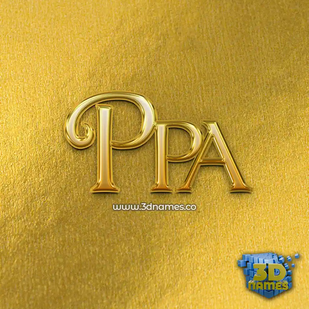 ppa in All Gold style - 3D name wallpaper