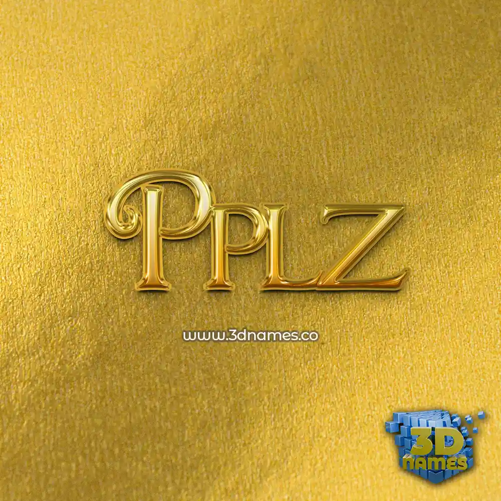 pplz in All Gold style - 3D name wallpaper