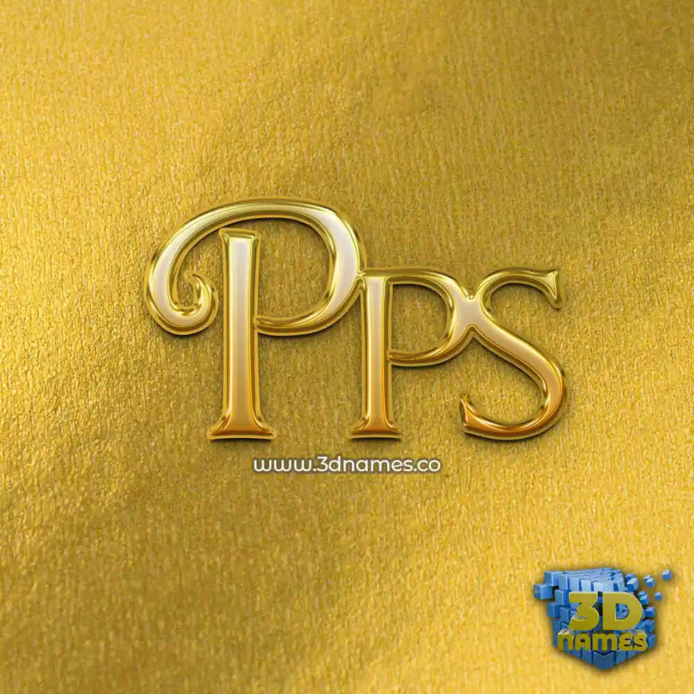 pps in All Gold style - 3D name wallpaper