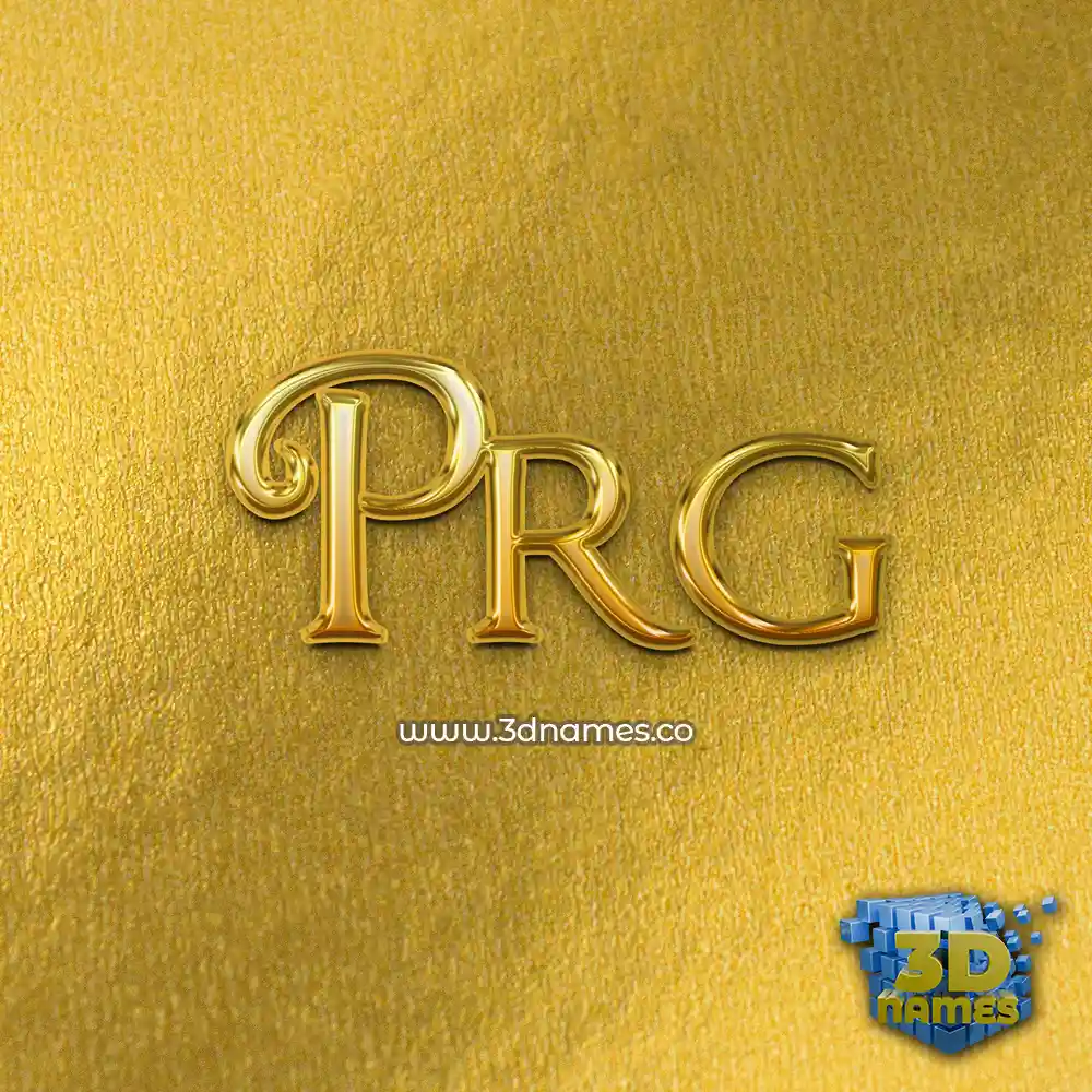 prg in All Gold style - 3D name wallpaper