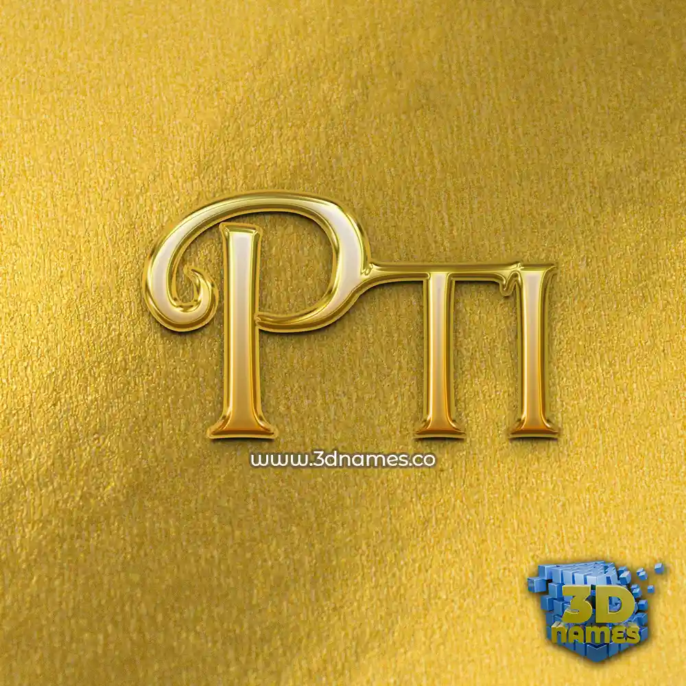 pti in All Gold style - 3D name wallpaper