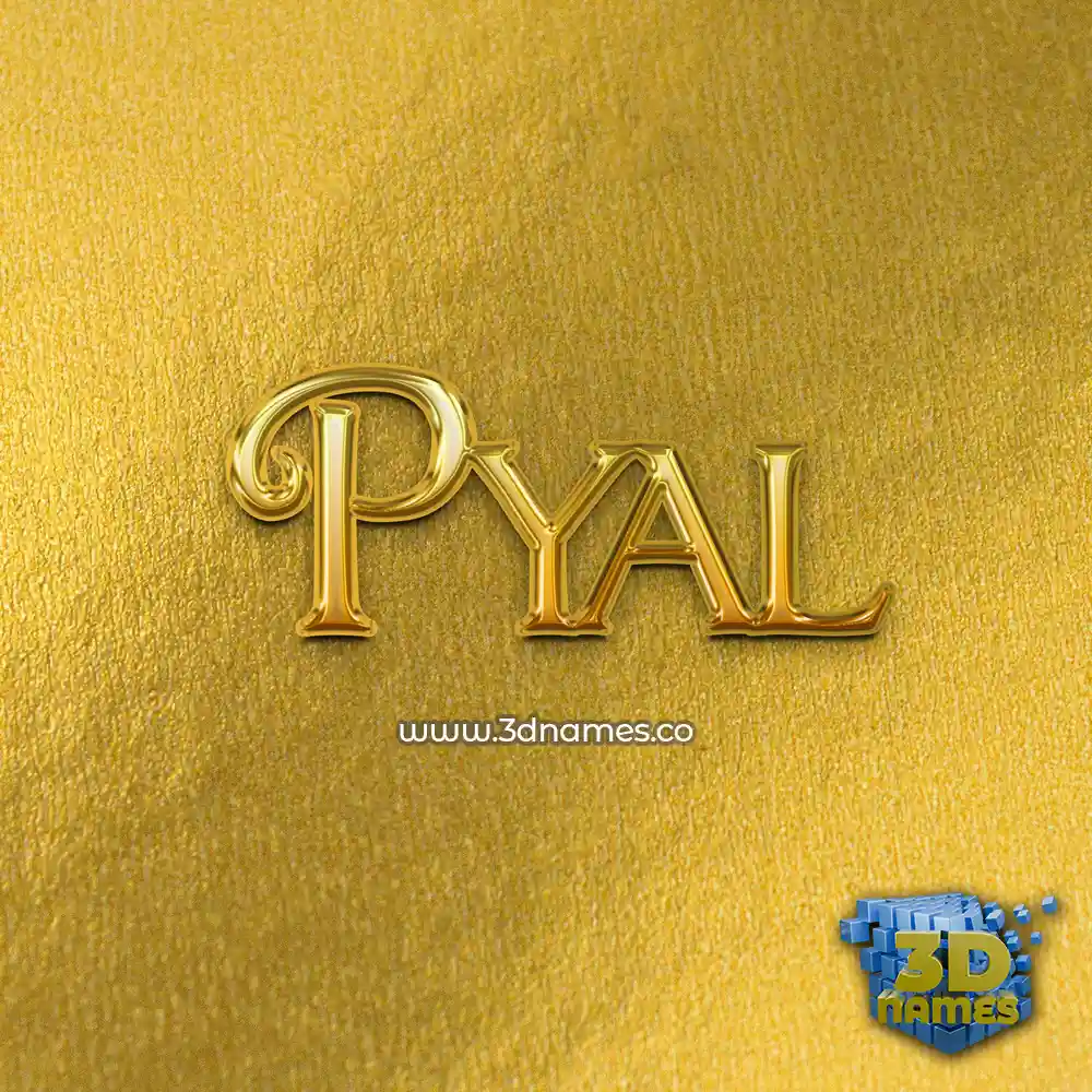 pyal in All Gold style - 3D name wallpaper