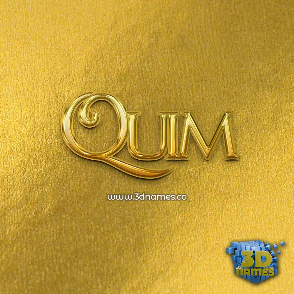 quim in All Gold style - 3D name wallpaper