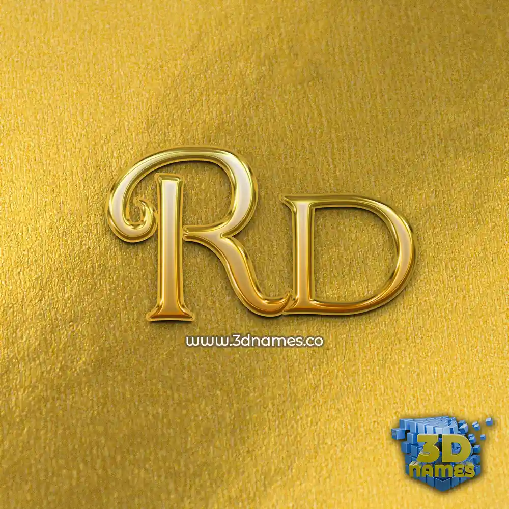 rd in All Gold style - 3D name wallpaper